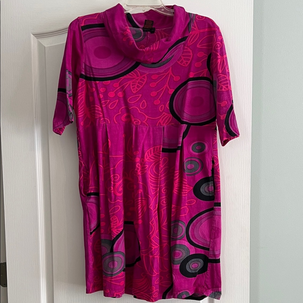 Aller Simplement Vibrant Pink Patterned Women's D… - image 1